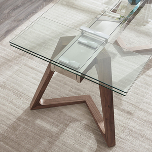 مبيعات المصنع مباشرة مستطيله من الزجاج المقسى ممتاز لون الجوز خشب صلب ممتد - Product Image 4