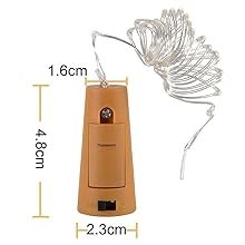 Guirlande lumineuse LED multicolore pour bouchon de bouteille, alimentée par piles, fil de cuivre flexible, pour mariage, fête, bar, décoration intérieure - Product Image 6