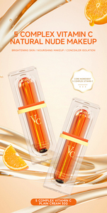 Crema Aclaradora y Nutritiva <span class=keywords><strong>de</strong></span> Grado Cosmético OEM, Corrector <span class=keywords><strong>de</strong></span> Maquillaje, Crema Tonificante con <span class=keywords><strong>Cinco</strong></span> Vitaminas C - Product Image 2