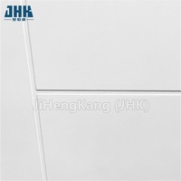 Porte intérieure moderne JHK-F12 en MDF/HDF à âme creuse, grain droit, apprêt blanc