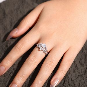 Fábrica de Joyería Personalizada, Anillos de Plata de Ley 925 con Baño de Rodio, con Circonita Cúbica en Forma de Corazón Romántico para Mujer, Joyería Fina - Product Image 6