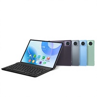 Tablette Android 14 V10 avec clavier détachable, étui en cuir, 16 Go + 512 Go, double SIM double veille, écran 10,1 pouces 1024x576