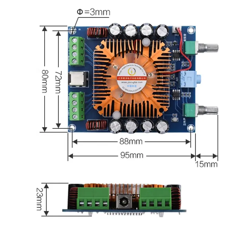 XH-A372 50W * 4 उच्च शक्ति 4 चैनल मोटर वाहन ग्रेड एम्पलीफायर TDA7850 कार घर HD डिजिटल संकर एम्पलीफायर बिजली