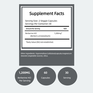 Капсулы с чистым экстрактом берберина — 1200 мг, высокая чистота, для поддержки уровня сахара в крови и холестерина - Product Image 5