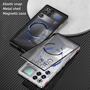 Funda Protectora Magnética Elástica con Marco Metálico para ZTE nubia RedMagic 11 11S Pro + Air Clear, <span class=keywords><strong>Protector</strong></span> de Lente de PC Esmerilado, Cubierta Trasera - Product Image 1