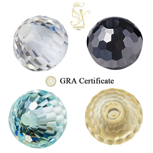 Perles de moissanite personnalisées en gros pour la fabrication de bijoux, de 3 mm à 14 mm, perles en vrac, blanc, bleu, vert, <span class=keywords><strong>diamant</strong></span> VVS, perles de moissanite en vrac - Product Image 1