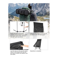 Chaise de camping en fibre de carbone avec logo personnalisé, légère et réglable, pour le camping et les meubles d'extérieur, OEM ODM sur mesure