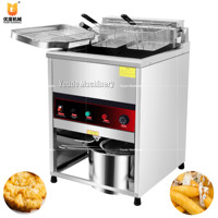Machine de transformation alimentaire électrique en acier inoxydable, friteuse à poulet à gaz à réservoir simple ou double, usage commercial