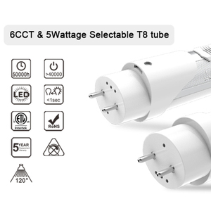 Banqcn Trung Quốc nhà máy hiệu quả cao 6cct màu thay đổi 5 Công suất Dimmable nhôm + PC T8 LED ánh sáng bong bóng ống đèn - Product Image 4