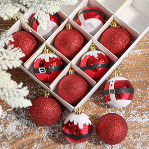 Shatterproof Xmas Ball Ornament Hanging Red and White <b>Christmas</b> Balls 12pcs/<b>box</b> 6cm Glitter <b>Christmas</b> Balls Ornaments Set - Product Image 3