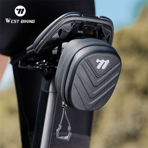 Sacoche de selle de vélo imperméable à coque rigide WEST BIKING, sac de rangement de voyage, sac arrière de vélo résistant aux chocs et durable - Product Image 1