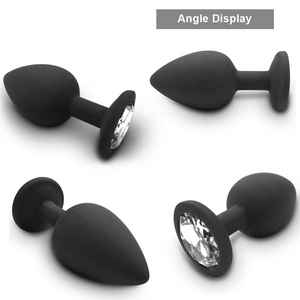Masseur de <span class=keywords><strong>Prostate</strong></span> en Silicone noir pour adulte, 1 pièce, bouchon Anal, vibrateur, jouets sexuels pour femmes <span class=keywords><strong>et</strong></span> hommes - Product Image 4