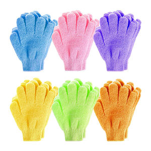 ถุงมือไนลอน14นิ้ว5นิ้วสำหรับขัดผิวที่ตายแล้วกำจัดเซลล์ผิวที่ตายแล้วถุงมืออาบน้ำถุงมือขัดผิวทนทาน - Product Image 2