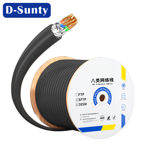 สายอีเธอร์เน็ต Dsunty Cat8 สายแลน CAT 8 FTP SFTP ทองแดงเปลือย 3 ฟุต ถึง 1000 ฟุต กล่อง OEM สายสื่อสารอีเธอร์เน็ต - Product Image 6