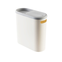 Poubelle moderne minimaliste en plastique pour la gestion des déchets, grande capacité, design créatif, pédale, facile à déplacer, espaces étroits, salon