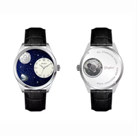 Grande montre mécanique Limunous Starry Planet SKY Moon Earth Montre unique automatique pour hommes Fabricants