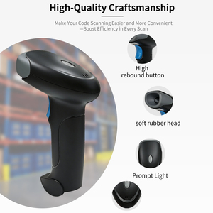 Lecteur de codes-barres QR USB portable HC-718B, lecteur automatique de codes-barres 1D/2D pour magasin, supermarché, entrepôt, stock, garantie 1 an - Product Image 3