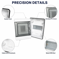 Scatola di Distribuzione in Plastica a 4 Vie per Montaggio Superficiale IP65 Impermeabile per Uso Esterno, Vendita Diretta dalla Fabbrica