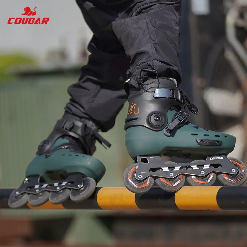 MZS7001 PRO skate, sepatu skate profesional Inline Freeskating gaya Urban Roller Gratis