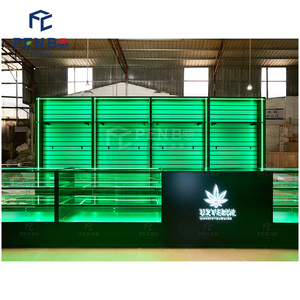 <span class=keywords><strong>Vitrina</strong></span> de Vidrio de Alta Calidad para Exhibición en Tiendas de Cigarrillos y Dispensarios, con Base Colorida, Suministro de Fábrica - Product Image 2