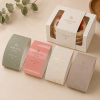 Manchon en papier couché recyclable imprimé sur mesure avec étiquette rectangulaire, emballage alimentaire pour boulangerie et biscuits, impression offset du logo