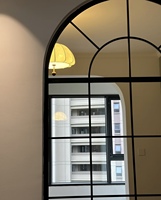 Fenêtre en acier à rupture de pont thermique, grande vue panoramique, double vitrage isolant, pour chambre extérieure