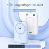 Chargeur PD 22,5 W Type-C et sans fil à charge rapide, grande capacité 10000 mAh avec mini-support et affichage numérique