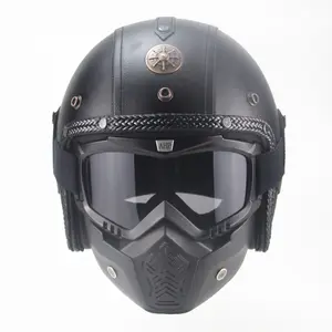 SUBO高品质摩托车工艺圆点半面头盔踏板摩托车头盔可拆卸