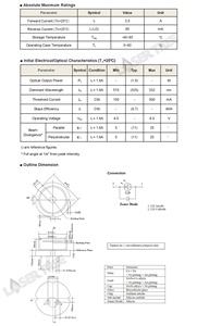 525nm/520nm 1W <span class=keywords><strong>1000mW</strong></span> 고출력 녹색 레이저 다이오드 FAC 압축 스팟 기술 사각 빔 스팟 - Product Image 6