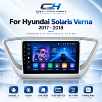 Lecteur multimédia de voiture pour Hyundai Solaris 2 Verna 2017-2020 Android 15 9 pouces 2DIN QLED CarPlay sans fil GPS DSP FM