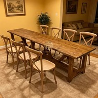 Meubles de restaurant en bois dur résistant aux rayures de qualité commerciale, table et chaise pour chaîne de restauration rapide et centre commercial