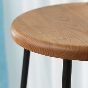 <span class=keywords><strong>Tabouret</strong></span> <span class=keywords><strong>de</strong></span> <span class=keywords><strong>bar</strong></span> <span class=keywords><strong>industriel</strong></span> rond en bois avec structure en métal noir et double repose-pieds pour <span class=keywords><strong>bar</strong></span>, café, restaurant et hôtel (vente en gros) - Product Image 5
