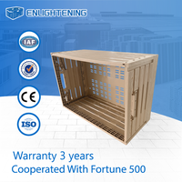 Caisse en plastique pliable pour présentation en supermarché, aspect bois, ventilée, pour produits frais, empilable, panier de présentation pour étagère de vente au détail