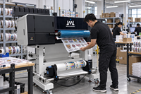 Mesin Cetak Label Roll to Roll Digital LED 3 Head UV DTF Printer I3200 60cm untuk Stiker dan Kemasan Kustom