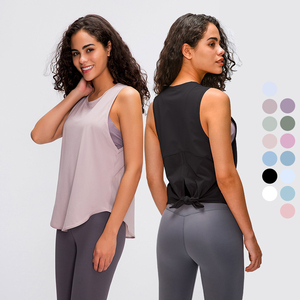 เสื้อแขนกุดสำหรับผู้หญิงเสื้อออกกำลังกาย<span class=keywords><strong>สี</strong></span>ขาวสำหรับเล่นโยคะฟิตเนส - Product Image 1