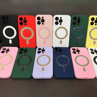 Vente chaude trois sections d'alignement automatique d'aimant chargeur sans fil magsafe anneau autocollant pour Android et iPhone