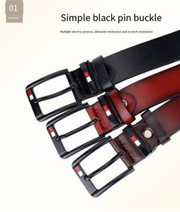 Cinturón de PU de estilo retro para <span class=keywords><strong>hombre</strong></span> con hebilla antigua Cien Cinturón joven modelado por fabricantes Marca registrada en <span class=keywords><strong>Aliexpress</strong></span> - Product Image 4