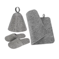 Chapeau de bain en pure laine, personnalisation du logo OEM, fourniture en gros pour SPA, confortable, durable et résistant à la chaleur