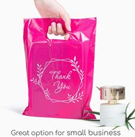Sac en plastique avec poignée en PE-BD imprimé de conception de logo personnalisée sac découpé sac à provisions pour l'emballage de vêtement/chaussure