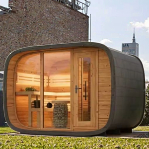 4-6 personas Cube Sauna Steam Sauna Room Harvia Estufa de sauna con calefacción eléctrica con ducha - Product Image 4