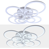 Plafonnier LED Design Moderne Décoration de la Maison Lumière de Plafond Intelligente à Intensité Variable avec Télécommande