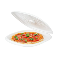 Boîtes à pizza jetables compostables en gros, emballages écologiques à emporter, contenants alimentaires biodégradables, kits de fournitures pour fêtes