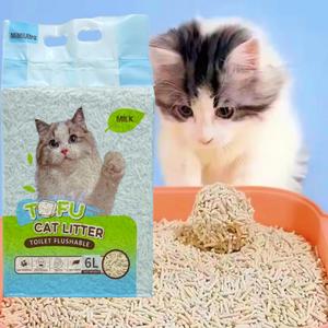 Litière pour chat en tofu ultra-absorbante, matériaux naturels purs, respectueuse de l'environnement - Product Image 1