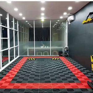Dalles de Sol de <span class=keywords><strong>Garage</strong></span> Interverrouillables en PP 100 % Vierge Pur, Tapis Durables pour Détailling Automobile et Ateliers de Lavage <span class=keywords><strong>Auto</strong></span> 4S - Product Image 2