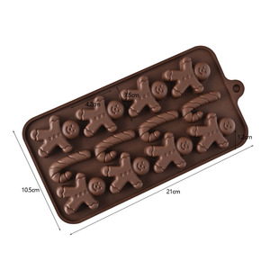 Stampi in Silicone <span class=keywords><strong>per</strong></span> cioccolato di grado alimentare No-stick caramella di cottura e burro stampo con forma diversa biscotto Mini torta di natale - Product Image 5