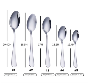 Cuillère à café en acier inoxydable de 12,4 cm, <span class=keywords><strong>couverts</strong></span> à dessert, mini cuillère à gâteau en métal, cuillère à thé en acier inoxydable argentée, ensemble de cuillères à mélanger - Product Image 6