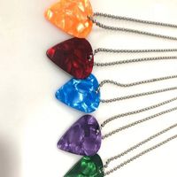 Guitar Stringed Accessories Celluloid Guitar Picks with Holes 0.71mm Plectrum for Guitar Player Necklace