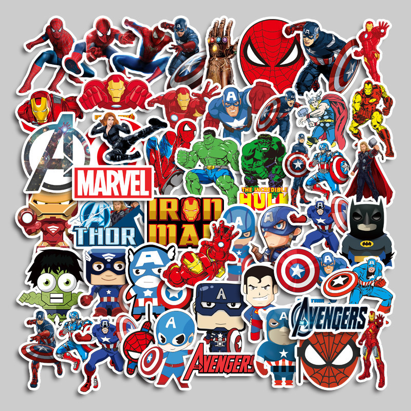 Hot Sale 50pcs Set Avengers Waterproof