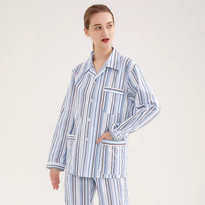 Ropa de Hospital para <span class=keywords><strong>Mujer</strong></span>, <span class=keywords><strong>Pijama</strong></span> de Algodón Puro con Tela Dobby, Manga Corta, Traje de Manga Larga, Modelo Holgado para Hospitalización - Product Image 2
