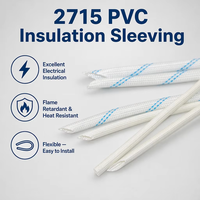 Tubo Flexible de PVC y Fibra de Vidrio CNC 2715 Personalizado, 2.5KV, Aislamiento Eléctrico para Transformadores, Corte Directo de Fábrica